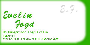 evelin fogd business card